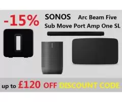 Купон на скидку - 15% для музыкальной техники Sonos UK store - 1