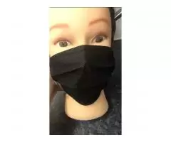 защитная маска для лица , черная. - 2