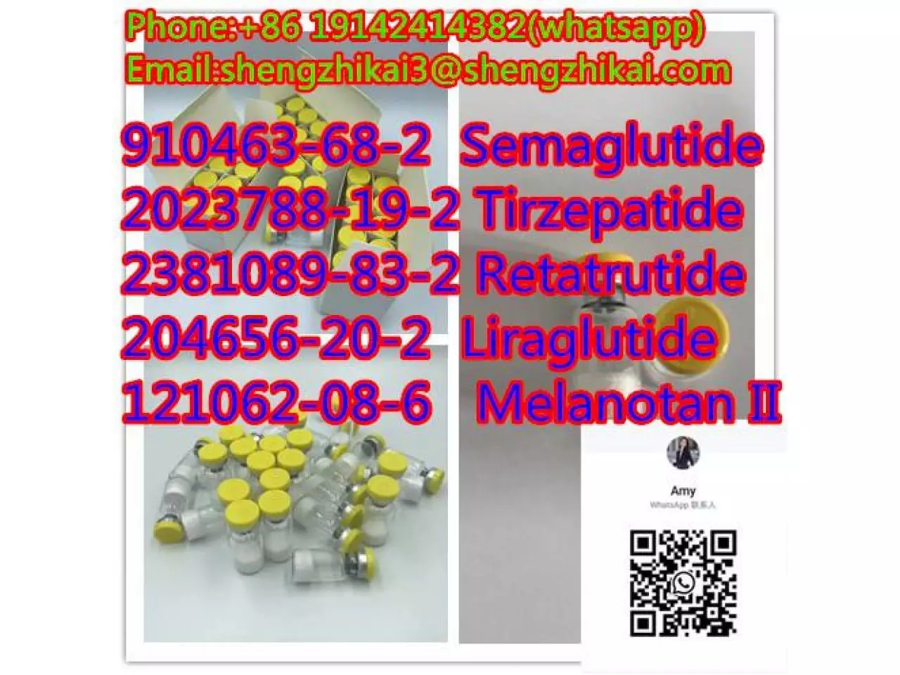 مصنع توريد Tirzepatide Gip\GLP-1 CAS 2023788-19-2 لتخفيف الوزن - 6/9
