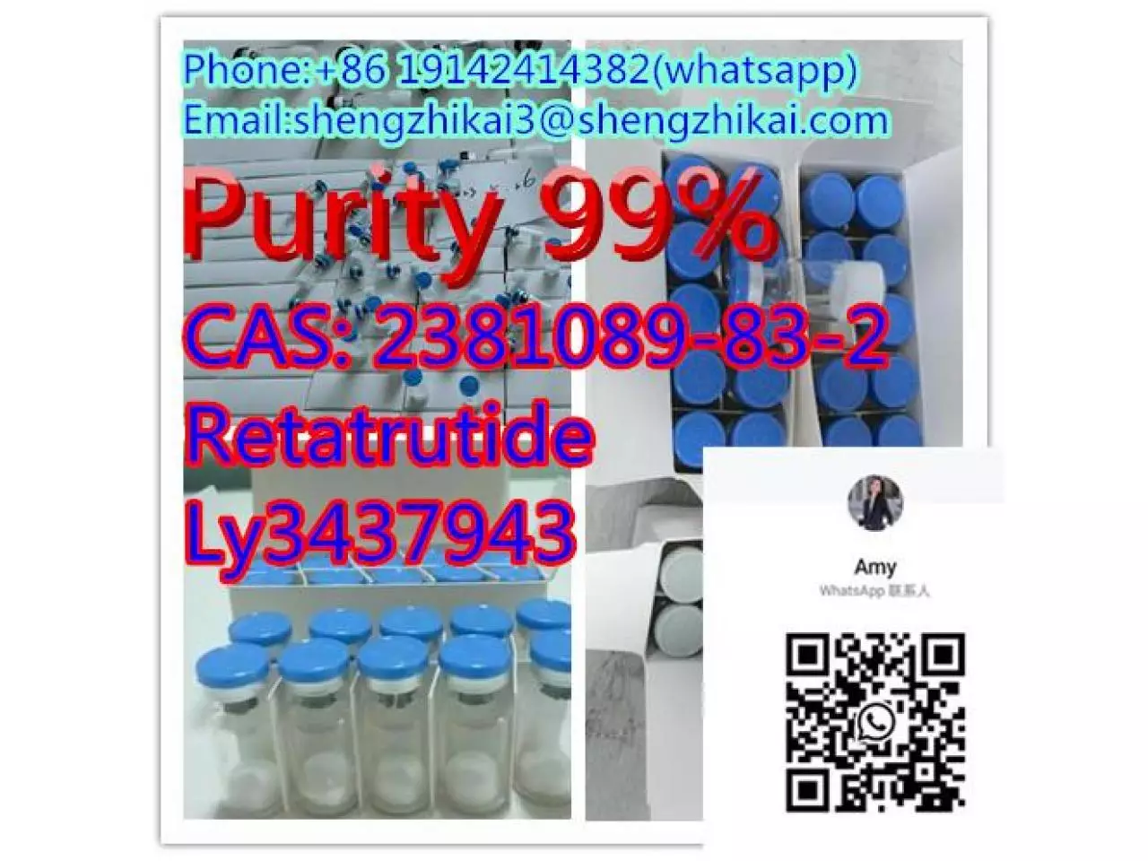 الشركة المصنعة توريد الببتيدات ريتاتروتيد CAS 2381089-83-2 Ly3437943 ريتاتروتيد - 9/10