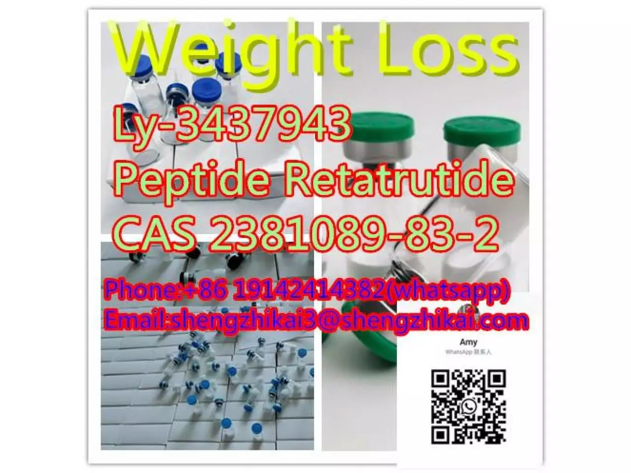 الشركة المصنعة توريد الببتيدات ريتاتروتيد CAS 2381089-83-2 Ly3437943 ريتاتروتيد - 10/10