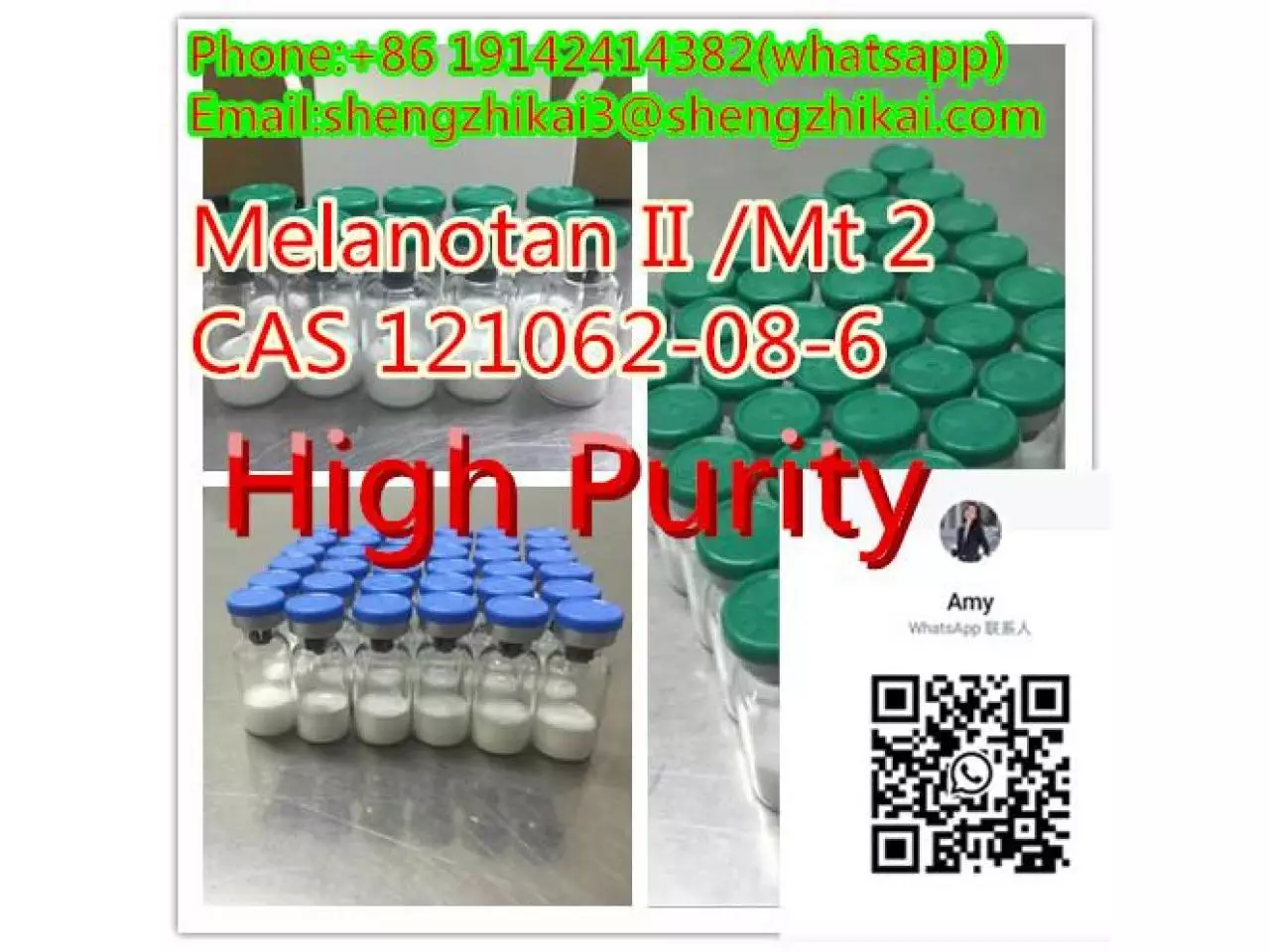 لببتيد عالي الجودة لدباغة الجلد CAS 121062-08-6 Melanotan II Mt2 Mt2 - 2/10