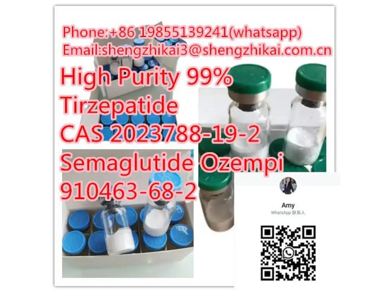 Тирзепатид чистоты 99% (LY3298176) CAS 2023788-19-2 Доставка от двери до двери