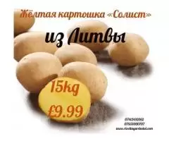 Жёлтая  картошка и другие продукты