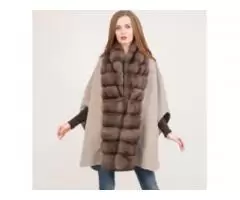 Women's cashmere polto with natural fur, a large selection of many other models. - 8